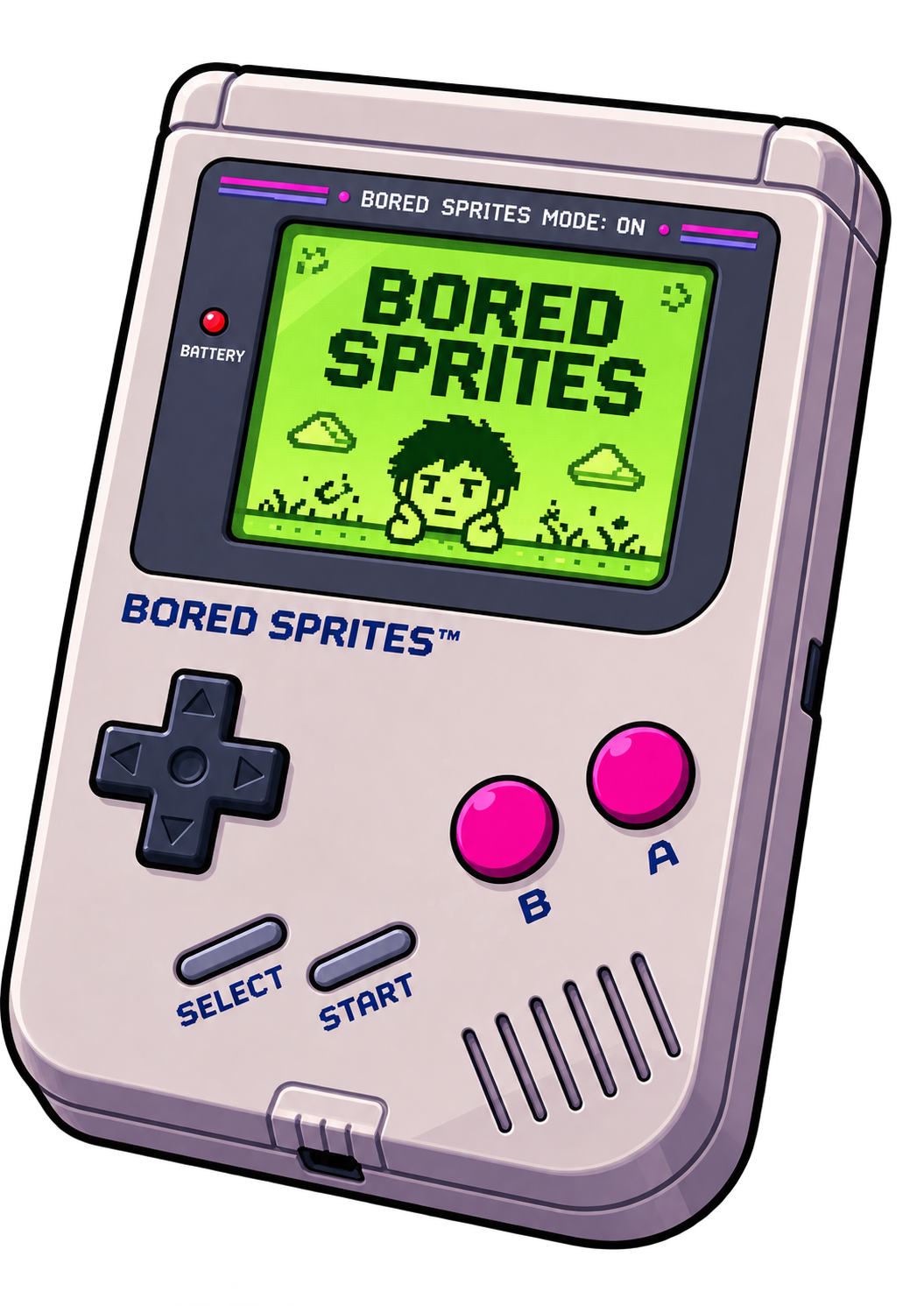 Bored Sprite — retro handheld